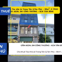 Cho thuê Tòa Nhà Lê Trọng Tấn Q.Tân Phú 96m²,5TẦNG, NGANG 6M, 58Triệu