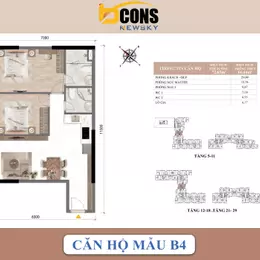 65M2 TẠI CĂN HỘ BCONS NEWSKY CHỈ 48TR/M2