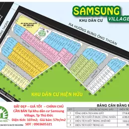 ĐẤT ĐẸP – GIÁ TỐT  – CHÍNH CHỦ CẦN BÁN Tại khu dân cư Samsung Village, Tp Thủ Đức