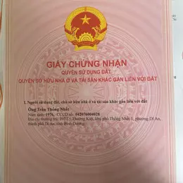 CẦN BÁN ĐẤT THỬA ĐẤT 94m2 KHU NHÀ Ở LÊ  PHONG TÂN BÌNH- KHU PHỐ THỐNG NHẤT 1 – PHƯỜNG DĨ AN, TP.