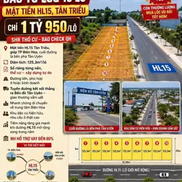 [NÓNG!!] CƠ HỘI SỞ HỮU LÔ ĐẤT MẶT TIỀN HL15, GIÁ RẺ NHẤT KHU VỰC, SỔ SẴN🤩