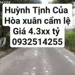 Bán Lô Đất Huỳnh Tịnh Của - Hoà Xuân - Cẩm Lệ - Đà Nẵng - Đối Diện Chung Cư Thương Mai - Giá Đầu