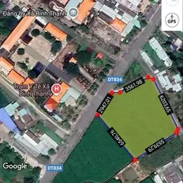 Bán đất lúa mặt tiền ĐT 834 , Bình Thạnh , Thủ Thừa dt 5200m2 giá 17 tỷ