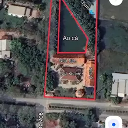 Bán nhà vườn xã Trung Lập Thượng có nhà gỗ mái ngói, hồ cá , thủy tạ.........tdt 3000m2 giá 9,5 tỷ