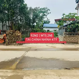 NHỈNH 4TỶ CÓ NGAY 92M2 BÁM ĐƯỜNG NHỰA LIÊN XÃ KINH DOANH XÃ HẠ BẰNG