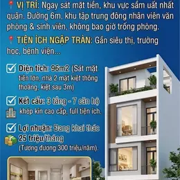 Toà Căn Hộ Thu Nhập 300tr/Năm - Đường Điên Biên Phủ - Giá Bán Chỉ 7 tỷ xxx - Kiệt ô tô 6m - Thanh