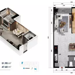Chính chủ bán nhanh 1PN+1 (41.28m2) giá 2ty đã TT 30%