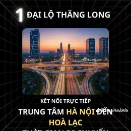 💡 HÒA LẠC – “QUẬN 9” CỦA MIỀN BẮC?
Nếu BĐS Quận 9 từng tăng giá hơn 10 lần nhờ Khu Công nghệ