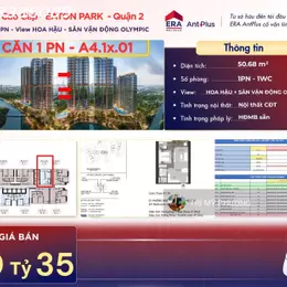 Eaton Park - chỉ 790 triệu, công chứng, sang tên ngay - căn 1PN + tháp A4 + view Rạch Chiếc
