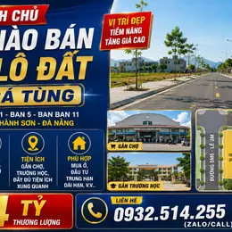 Bán đất TĐC Bá Tùng đường Ban Ban 1, Hòa Quý, Ngũ Hành Sơn, chỉ 4 tỷ Tl