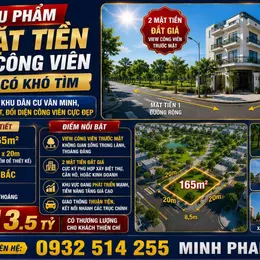 Lô góc 2mt Phạm Xuân Ẩn - Thanh Lương 24 - View Công Viên - Gần Sông - 165m Hoà Xuân Cẩm Lệ.