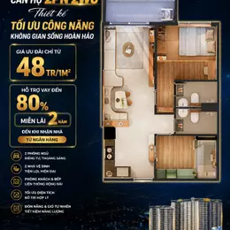 Bán căn hộ mặt tiền QL13 55m2 hạ tầng tốt