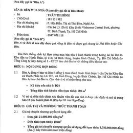 ►  BÁN HỢP ĐỒNG NHÀ Ở HÌNH THÀNH TRONG TƯƠNG LAI – KHU DÂN CƯ HẠNH PHÚC