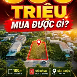 Chính Chủ Bán Lỗ 120 Triệu Đất 100m² Cần Giuộc Chỉ 300 Triệu