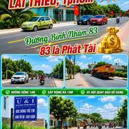 Đất Đẹp, Giá RẺ Nhất Vùng 
Phường Lái Thiêu,TP HCM 
chỉ 18 triệu VNĐ/m2