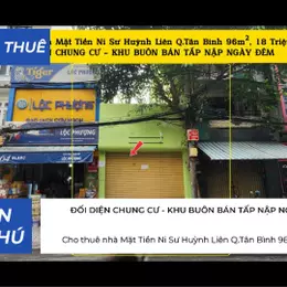 Cho thuê nhà Mặt Tiền Ni Sư Huỳnh Liên Q.Tân Bình 96m², 18Triệu - ĐỐI DIỆN CHUNG CƯ