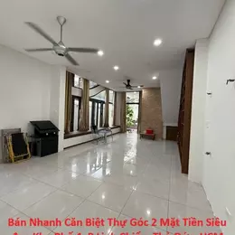 Bán Nhanh Căn Biệt Thự Góc 2 Mặt Tiền Siêu đẹp Khu Phố 4, P Linh Chiểu, Thủ Đức, HCM