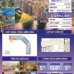Bán căn Studio view sông view pháo hoa thuộc dự án Sun Symphony 5 ven sông Hàn