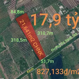 Bán lô đất CHNK không dính quy hoạch cho chuyển thổ giá 17,9 tỷ