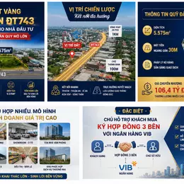 Đất Vàng Mặt Tiền ĐT743 – 5.575m² Phường An Phú = Thuận An Bình Dương Chỉ 106 Tỷ