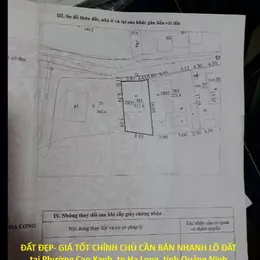 ĐẤT ĐẸP- GIÁ TỐT CHÍNH CHỦ CẦN BÁN NHANH LÔ ĐẤT tại tp Hạ Long, tỉnh Quảng Ninh