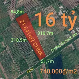 Bán lô đất CHNK không dính quy hoạch cho chuyển thổ giá 16tỷ