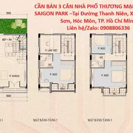 CẦN BÁN 3 CĂN NHÀ PHỐ THƯƠNG MẠI VINHOMES SAIGON PARK –Tại Đ. Thanh Niên, X.Xuân Thới Sơn, Hóc Môn