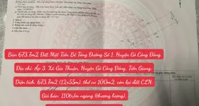 Cần Bán 673.7m2 Đất Mặt Tiền Bê Tông Đường Số 1, Huyện Gò Công Đông, Tiền Giang.
