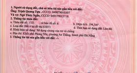 CẦN BÁN LÔ ĐẤT 194M2 – NGANG 10M – VỊ TRÍ ĐẸP TẠI PHƯỜNG AN THẮNG, ĐÀ NẴNG