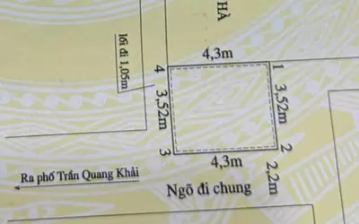 BÁN NHÀ 4 TẦNG SAU TRẦN QUANG KHẢI – NGÕ Ô TÔ – GIÁ 1,65 TỶ