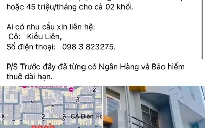 CHO THUÊ TÒA NHÀ VĂN PHÒNG – KHO – KINH DOANH TẠI BIÊN HÒA