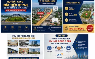 Đất Vàng Mặt Tiền ĐT743 – 5.575m² Phường An Phú = Thuận An Bình Dương Chỉ 106 Tỷ