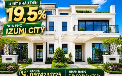 Căn nhà phố vườn Izumi City chuẩn sống nghỉ dưỡng ven sông với giá tốt - Ưu đãi sâu đến 19,5%