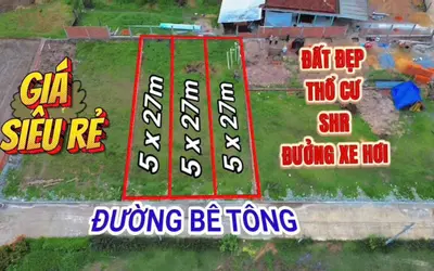 Bán 3 lô thổ cư liền kề , đường beton oto xã Hòa Khánh Tây , dt 135m2 giá 790tr/ lô