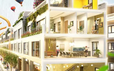 Mặt Tiền Swan Lake - Nhà Liền kề xẻ khe - 112.5m đất - DTXD 225.9m2 - Vinhomes Green City