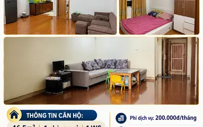 Chỉ 2,06 Tỷ – Sở Hữu Ngay Căn 1 Ngủ Tòa Mới Chung Cư Thanh Hà
