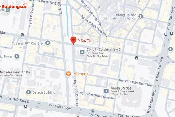 Phố Duy Tân: Vị Trí, Giao Thông Và Bất Động Sản Xung Quanh