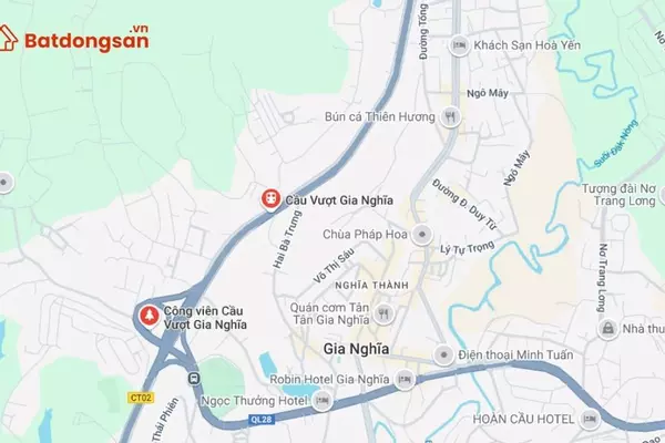 Cầu vượt Gia Nghĩa: Vị trí, giao thông và bất động sản xung quanh