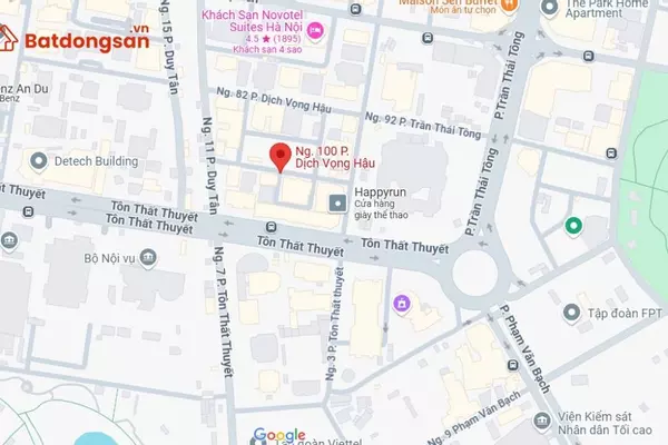 Ngõ 100 Dịch Vọng Hậu: Vị trí, giao thông và bất động sản xung quanh