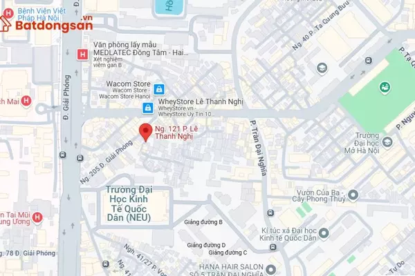 Ngõ 121 phố Lê Thanh Nghị: Vị trí, giao thông và bất động sản xung quanh