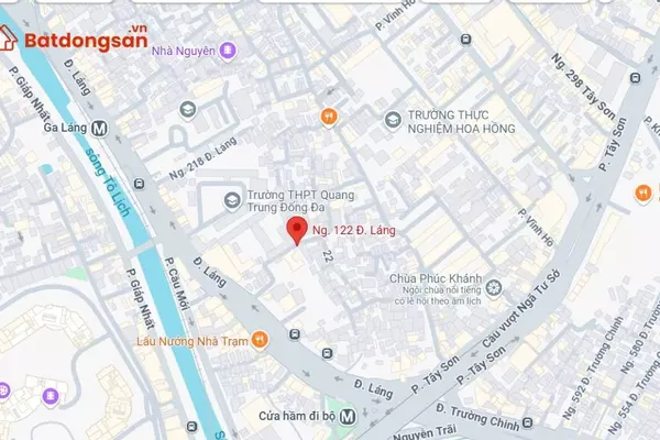 Ngõ 122 đường Láng: Vị trí, giao thông và bất động sản xung quanh