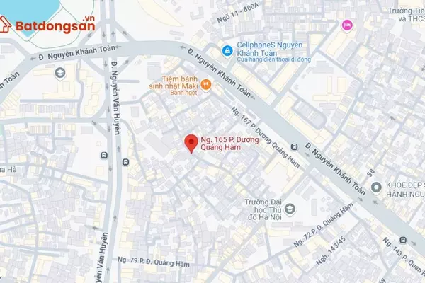 Ngõ 165 Dương Quảng Hàm: Vị trí, giao thông và bất động sản xung quanh