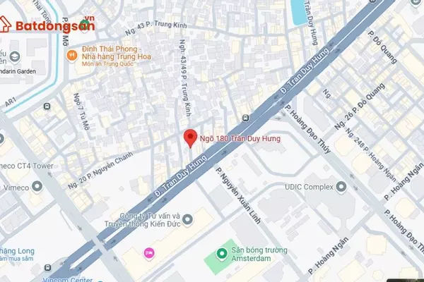 Ngõ 180 Trần Duy Hưng: Vị trí, giao thông và bất động sản xung quanh