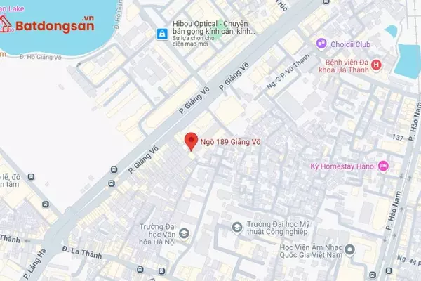 Ngõ 189 Giảng Võ: Vị trí, giao thông và bất động sản xung quanh