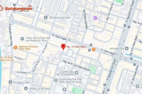 Ngõ 19 Hàm Nghi: Vị trí, giao thông và bất động sản xung quanh
