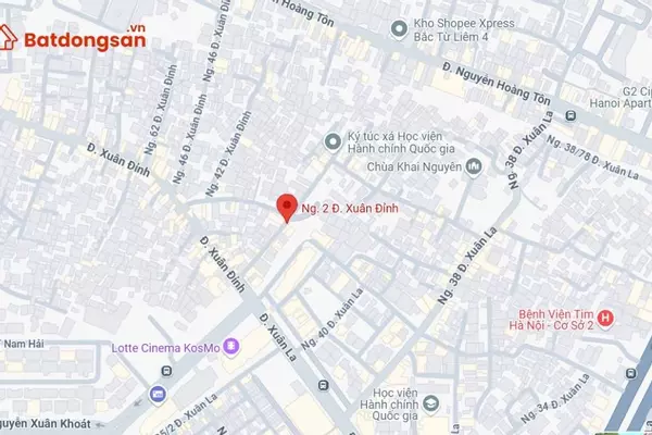 Ngõ 2 đường Xuân Đỉnh: Vị trí, giao thông và bất động sản xung quanh
