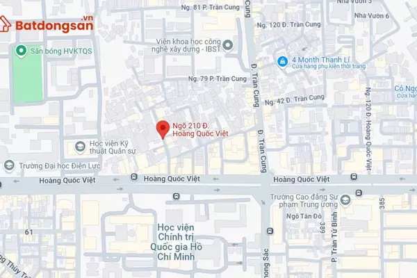Ngõ 210 Hoàng Quốc Việt: Vị trí, giao thông và bất động sản xung quanh