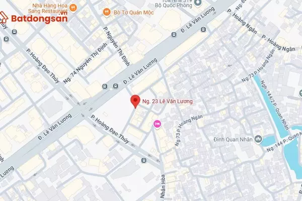 Ngõ 23 Lê Văn Lương: Vị trí, giao thông và bất động sản xung quanh