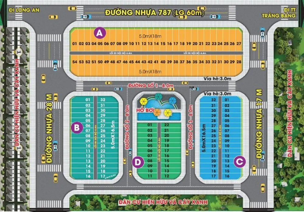 Mặt bằng dự án Mai Anh Mega Mall Trảng Bàng Tây Ninh