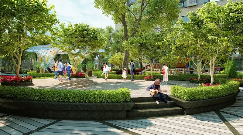 Phối cảnh cảnh quan nội khu dự án Bảo Long New City